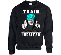 Train Insaiyan Goku God Black Unisex Cotton Crewneck Sweatshirt