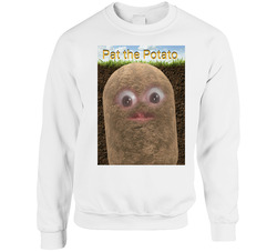 Pat The Potato Mens Premium Unisex Cotton Crewneck Sweatshirt