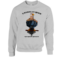 America's Bird Baseball Style Unisex Cotton Crewneck Sweatshirt