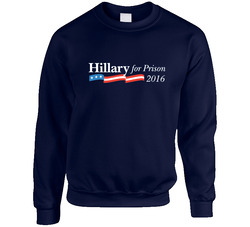 Hilary For Prison 2016 Unisex Cotton Crewneck Sweatshirt