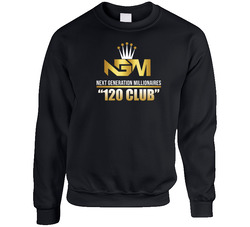 120 Club - Black Unisex Cotton Crewneck Sweatshirt