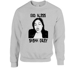 God Bless Sasha grey T Shirt Men (sport grey) Febri-candra 208 Unisex Cotton Crewneck Sweatshirt