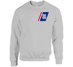 U.s. Coast Guard Auxiliary Small Emblem Unisex Cotton Crewneck Sweatshirt