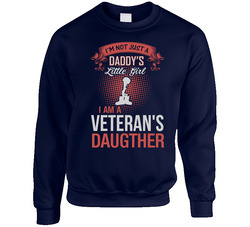 Daddy's Girl Veteran's Daughter Women's Unisex Cotton Crewneck Sweatshirt