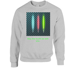 Light Saber - May The 4th Be With You Unisex Cotton Crewneck Sweatshirt