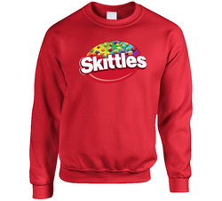 Skittles Red Unisex Cotton Crewneck Sweatshirt