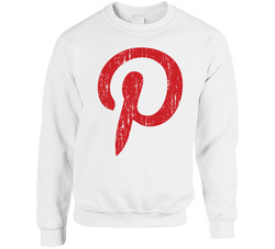 Pinterest Distressed Logo Social Media Halloween Costume Unisex Cotton Crewneck Sweatshirt