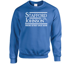 Matthew Stafford Calvin Johnson President Detroit Football Duo Fan Unisex Cotton Crewneck Sweatshirt