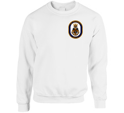 Ddg-57 Uss Mitscher Small Emblem Unisex Cotton Crewneck Sweatshirt