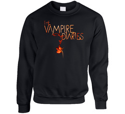 A The Vampire Diaries Logo 90dkdt17080 Unisex Cotton Crewneck Sweatshirt