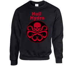 Hail Hydra Cut Off One Head T Shirt Agents of Shield Captain America Unisex Cotton Crewneck Sweatshirt