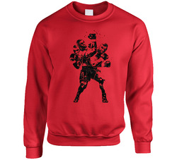 Mike Tyson Uppercut Silhouette Boxing Fan Unisex Cotton Crewneck Sweatshirt