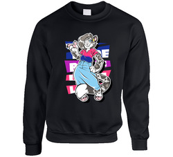 Mandy The Bisexual Pride Snow Leopard Unisex Cotton Crewneck Sweatshirt