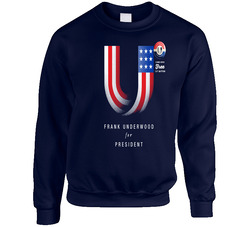 House Of Cards Netflix Frank Underwood For 2016 President Unisex Unisex Cotton Crewneck Sweatshirt