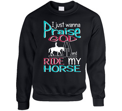 Dark Cowgirl Ride My Horse Unisex Cotton Crewneck Sweatshirt
