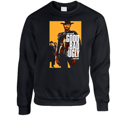The Good The Bad And The Ugly, T-shirt, Clint Eastwood, Western Unisex Cotton Crewneck Sweatshirt