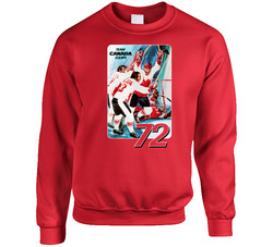Team Canada L'equipe, 1972, T-shirt, Hockey, Soviet, Series, Summit, Ihl, Retro Unisex Cotton Crewneck Sweatshirt