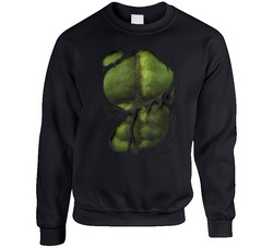 The Incredible Hulk Classic Comic Cartoon Body Unisex Cotton Crewneck Sweatshirt