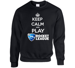 Keep Calm And Play Rocket League Video Games Unisex Cotton Crewneck Sweatshirt