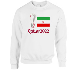 Qatar 2022 World Cup Soccer Football Iran Fan Cool Unique Gift Unisex Cotton Crewneck Sweatshirt