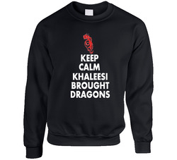 Keep Calm Khaleesi Unisex Cotton Crewneck Sweatshirt