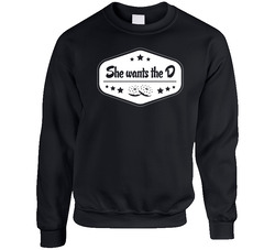She Wants The D Unisex Cotton Crewneck Sweatshirt