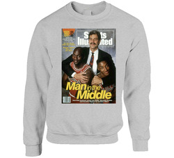 Phil Jackson Michael Jordan Scottie Pippen Man In The Middle Sports Illustrated Basketball Fan Baby Unisex Cotton Crewneck Sweatshirt