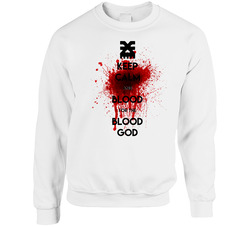 Warhammer 40k Chaos Khorne Blood For The Blood God Tee White Unisex Cotton Crewneck Sweatshirt