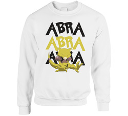 Abra Pokemon Video Game Movie Cartoon Character Fan Unisex Cotton Crewneck Sweatshirt