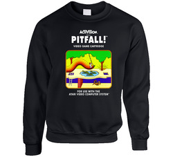 Activision Pitfall Atari 2600 Retro Unisex Cotton Crewneck Sweatshirt
