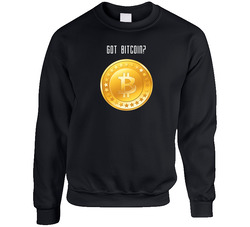 Got Bitcoin Tshirt Lovers Black Unisex Cotton Crewneck Sweatshirt