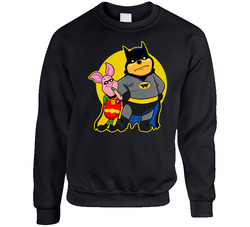 Winnie the pooh t-shirt batman style tee Unisex Cotton Crewneck Sweatshirt