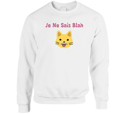 Je Ne Sais Blah Girls Hbo Tv Show Cat Unisex Cotton Crewneck Sweatshirt