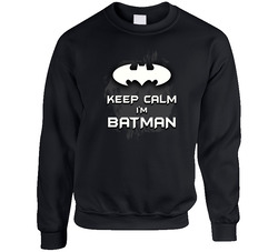 Batman - Keep Calm. I Am Batman Unisex Cotton Crewneck Sweatshirt