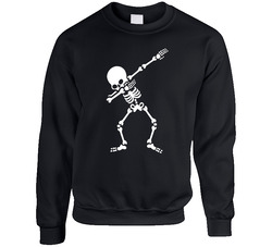 Skeleton Funny Dance Dab Hip Hop Unisex Cotton Crewneck Sweatshirt