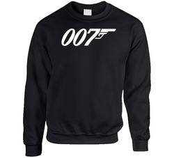 007 James Bond Logo Unisex Cotton Crewneck Sweatshirt