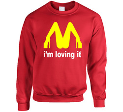 Funny Parody Im Loving It Unisex Cotton Crewneck Sweatshirt