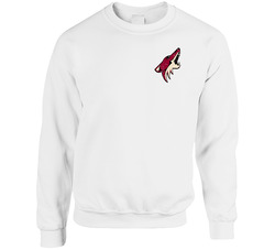 Phoenix Coyotes Distressed Small Emblem Unisex Cotton Crewneck Sweatshirt