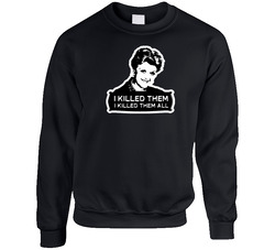Murder She Wrote I Killed Man's  Black Unisex Cotton Crewneck Sweatshirt