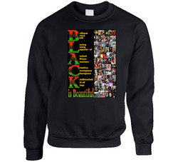 Black Is Beautiful Unisex Cotton Crewneck Sweatshirt