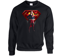 Supergirl Logo 4 A Unisex Cotton Crewneck Sweatshirt