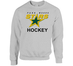 Parkwoods Stars  Front - Grey Unisex Cotton Crewneck Sweatshirt
