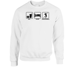 Eat Sleep Volleyball Unisex Cotton Crewneck Sweatshirt