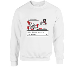 Game Of Thrones Jon Snow Wants  Men Unisex Cotton Crewneck Sweatshirt