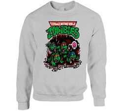 Teenage Mutant Ninja Turtles Funny Parody Zombies T Shirt Official Unisex Apparel Unisex Cotton Crewneck Sweatshirt