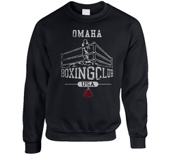 Omaha Boxing Club Gym Unisex Cotton Crewneck Sweatshirt