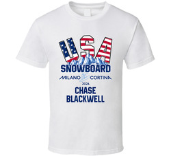 Chase Blackwell Snowboard Milano Cortina 2026 Fan T Shirt