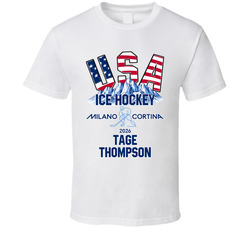 Tage Thompson Ice Hockey Milano Cortina 2026 Fan T Shirt