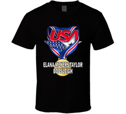 Elana Meyers Taylor Bobsleigh Gold Medal Winner Usa Milano Cortina 2026 Fan T Shirt