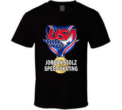 Jordan Stolz Speed Skating Gold Medal Winner Usa Milano Cortina 2026 Fan T Shirt
